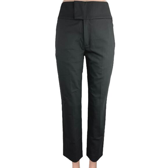 Argent Black Flex Waist Stretch Crop Ankle High Rise Trouser Dress Pants Size 2 - Picture 1 of 7